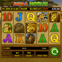 Casinova - Mega Moolah Slot Game - Microgaming